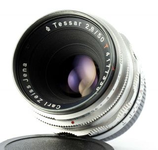 Vintage M42 Lens Carl Zeiss Jena Tessar 2.  8/50 Red T 12 Blades Preset 50mm F/2.  8