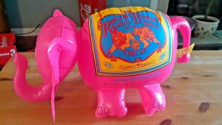 Vintage 1978 Ringling Brothers & Barnum Bailey Circus Inflatable Elephant