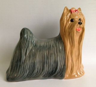 Yorkshire Terrier Porcelain Figurine,  Handmade,  Dog Figurine