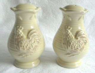 Vintage Lenox Rooster Salt and Pepper Shakers Farmhouse VG 3