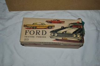 Daito Friction Powered Tin Litho Ford Convertible Toy– Box Only - Made In Japan