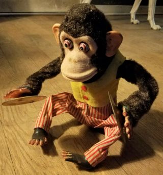 Jolly Chimp Clapping Cymbal Monkey Battery Toy Japan C.  K.  Daishin