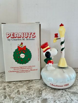 1988 Willitts Snoopy Peanuts Charles Schulz Christmas Musical Revolving