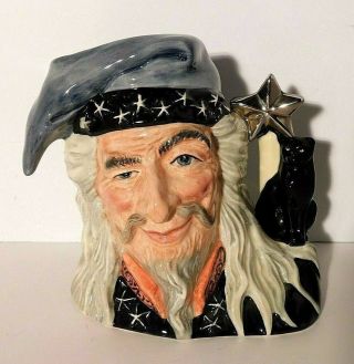 Royal Doulton Large " The Wizard " Toby Jug D6862 Signed 7 "