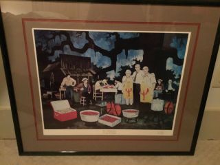 George Rodrigue “the Crawfish Boil " Signed