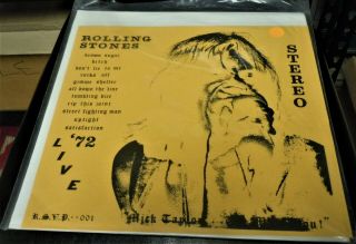 Live 72’ Mick Tayor We Miss You The Rolling Stones Rsvp 001 Bootleg Lp 1974