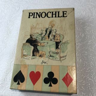 Vintage 1980 Pinochle Card Game Chips Instruction Book (all Items In Set)