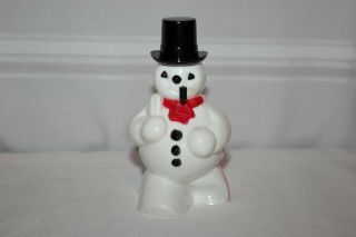 Vintage Hard Plastic Rosbro Rosen Christmas Frosty The Snowman Candy Container