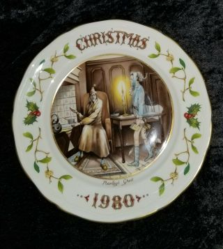 Aynsley 1980 Christmas Carol Plate Marleys Ghost Charles Dickens