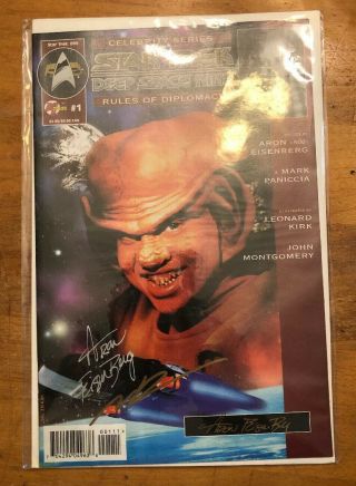 Star Trek Deep Space 9 Aaron Eisenberg / Nog Signed Autographed Dc Comic