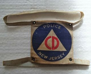 Vintage Jersey State Cd Civil Defense Member Arm Band
