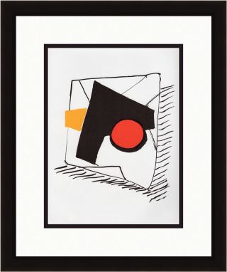 Sharp 1976 Alexander Calder Color Lithograph " Composition " Framed