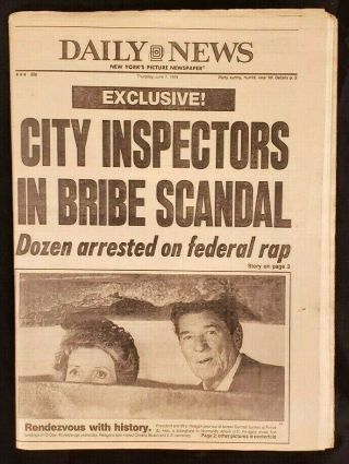 1984 June 7 Ny Daily News Newspaper City Inspectors In Bribe Scandal Pgs 1 - 108
