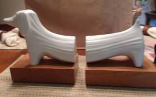 Ceramic Dachshund Bookends By Jonathan Adler No Longer In Production Collectible