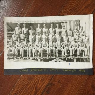 Wwii 1944 Camp Pinedale California Group Company Soldiers Photograph,  Bonus Pics