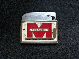 Vintage " Marathon,  The Ohio Oil Company " Lighter.  Cigers,  Pipe,  Cigarette.