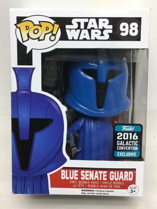 Funko Pop Star Wars 98 Blue Senate Guard,  2016 Galactic Convention Excl