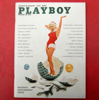 Vtg Playboy December 1960 Near (9.  0 - 9.  4) Playmate Carol Eden,  Vargas,