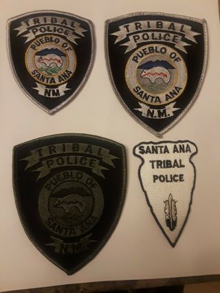 4 Rare Santa Ana Tribal Police Patches