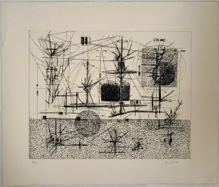 Jimmy Ernst (1920 - 1984) Signed Abstract Expressionist Etching 30/35