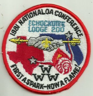1981 Echockotee Lodge 200 Noac North Florida Council Oa Conference Bsa Patch