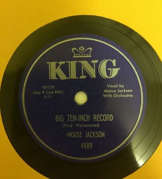 Bull Moose Jackson 78 - " Big Ten Inch Record " (1952) E/e,