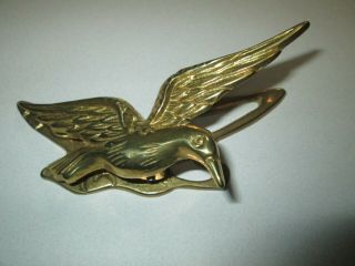 Brass Metal Bird Paper Clip Letter Holder Desk Clip With Wall Mount