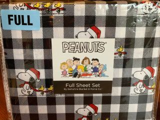 Berkshire Peanuts Snoopy Christmas Holiday 4 Pc Full Size Sheet Set