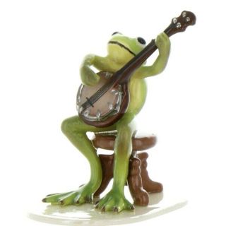 Hagen Renaker Frog Froggy Mountain Breakdown Banjo Ceramic Figurine
