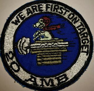 20th Amb - Snoopy - We Are First On Target - Collectible Military Uniform Patch