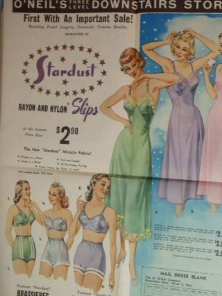 Vintage 1949 Lingerie Ad Advertisement Bra Panties 22 In X 17 In Color