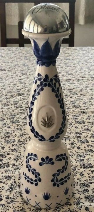 Clase Azul Tequila Pottery Hand Painted 375ml Empty Bottle