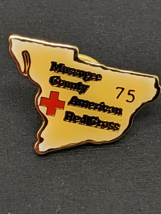 American Red Cross Pin Muscogee County 75 Years Georgia