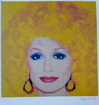 Andy Warhol 1984 Dolly Parton Hand Signed Print,