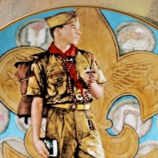 Norman Rockwell Bsa Boy Eagle Scout Plate,  Tomorrow’s Leader 1983