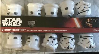 Star Wars Disney Stormtrooper Helmets Holiday Light Set Nip