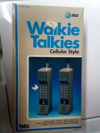 Vintage Playtime Toy Brick Phone Walkie Talkie At&t 1988