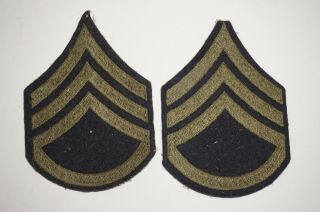 Staff Sergeant Rank Chevrons Wool Patches Wwii Us Army C1472