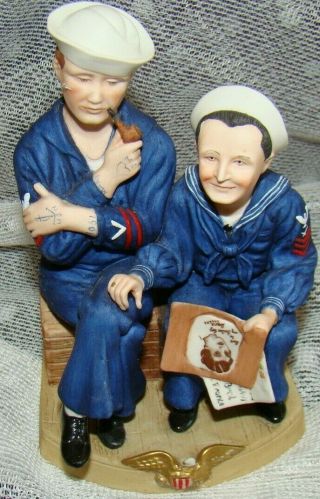 Norman Rockwell Figurine Reminscing First Issue Home Of The Brave Figurine 1982