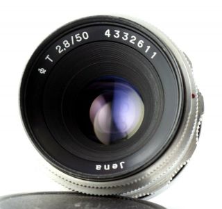 Vintage M42 Lens Carl Zeiss Jena Tessar T 2.  8/50 12 Blades Preset 50mm F/2.  8