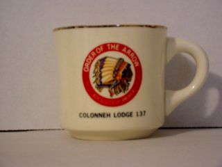 BSA 1970 ' s Boy Scout Coffee Mug Cup Order Of The Arrow Lodge 137 Colonneh - 2 3