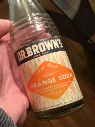 Vintage Brooklyn Ny Dr Browns Orange Soda Bottle American Beverages Advertising