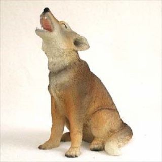 Coyote Wild Animal Hand Painted Figurine Statue Resin Collectible Wildlife