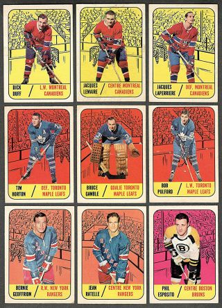 1967 - 68 Topps Nhl Hockey Cards Vintage Partial Set 103/132 = 78 Complete