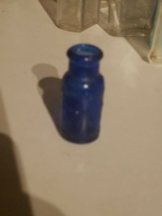 Antique Cobalt Blue Bromo Seltzer Emerson Drug Co.  Baltimore 2 3/8 " Glass Bottle