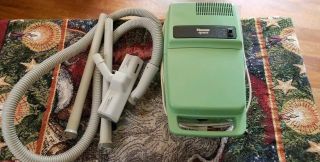 Vintage Hoover Spirit Canister Vacuum Cleaner Green Retro