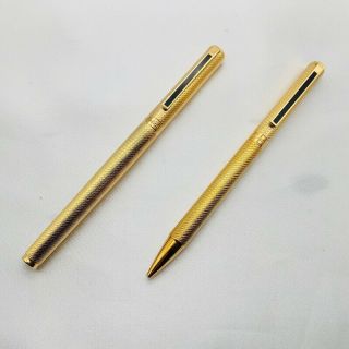 Platinum Japan Fountain Pen Mechanical Pencil Set Gold X2377