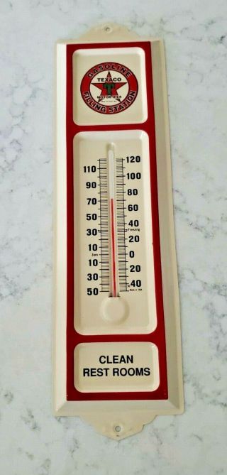 Texaco Metal Thermometer - Rest Rooms