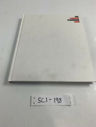 The Ferrari Yearbook 2018 White Hardcover Hard Back Book Cover Year