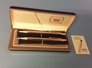 Cross U.  S.  A.  1/20 14k Gold Filled Pen & Pencil Set.  Advance Mortgage Corp.